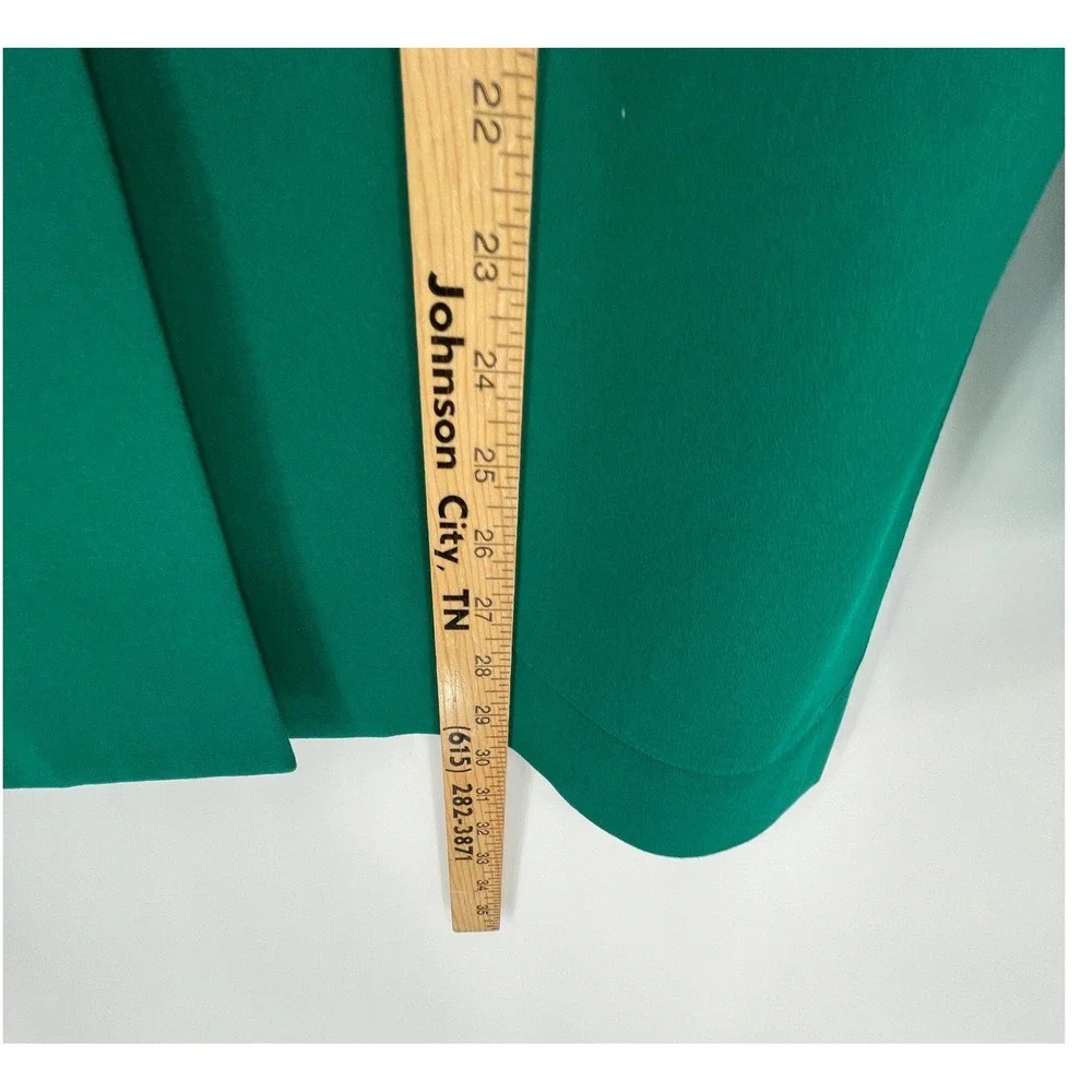 VTG Koret Women Skirt Suit Sz 12 Green Wool Blend Embroidered Crest 80's‎ Career